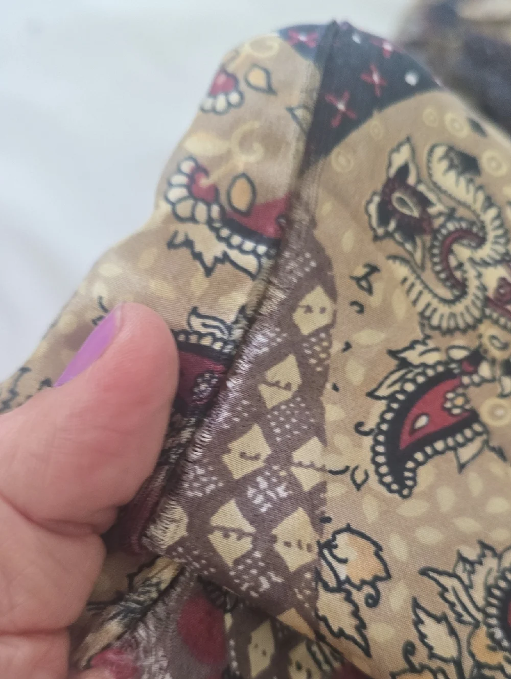 Robert Stock Silk Patchwork‎ Print Elastic Waist Shorts Underware M